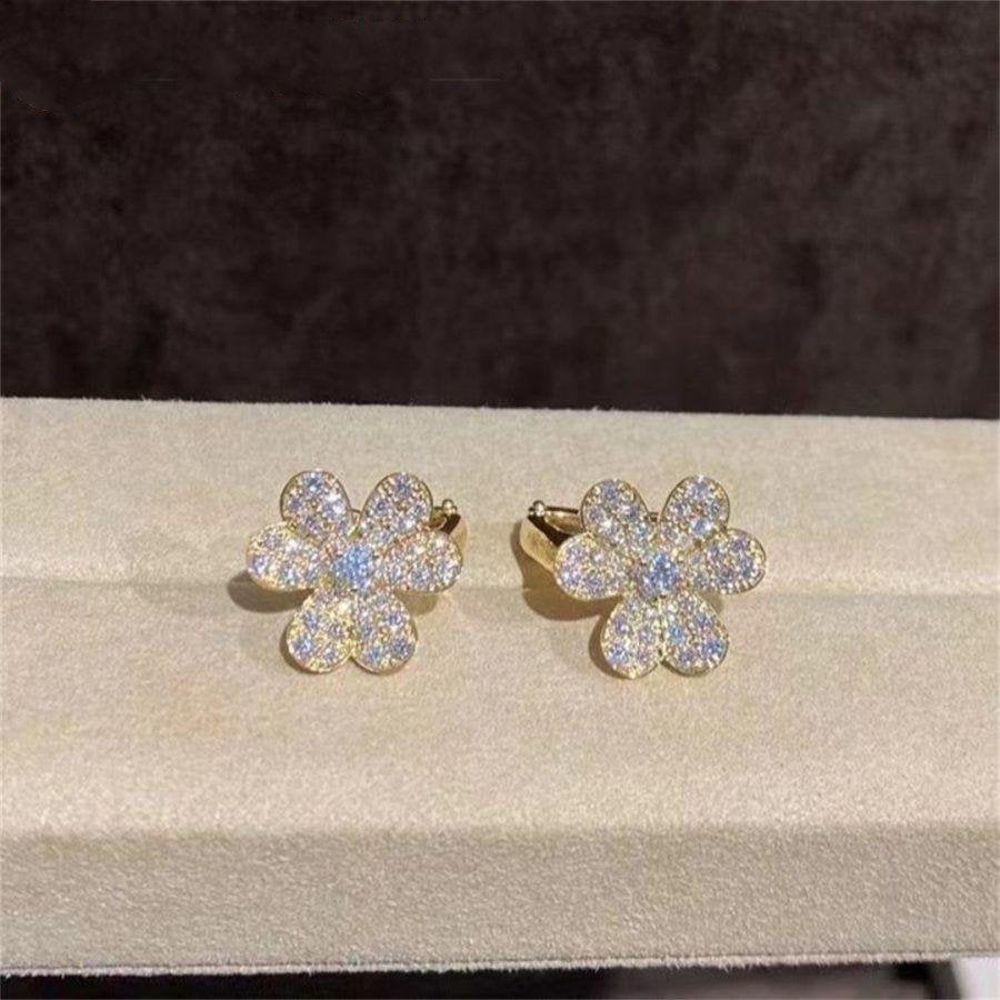 [Kismet Jewels ]FRIVOLE GOLD FLOWER DIAMOND EARRINGS