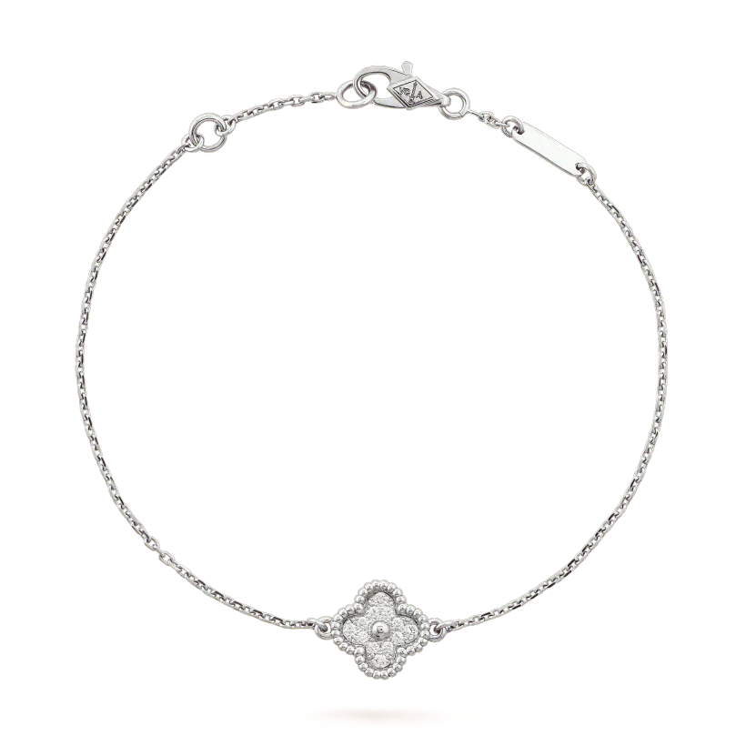 [Kismet Jewels ]CLOVER  SINGLE FLOWER BRACELET SILVER
