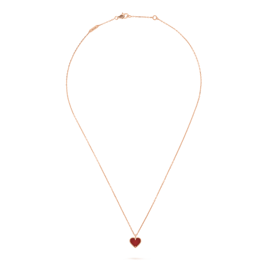 [Kismet Jewels ]SWEET CLOVER CARNELIAN HEART NECKLACE
