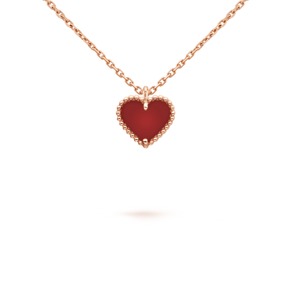 [Kismet Jewels ]SWEET CLOVER CARNELIAN HEART NECKLACE